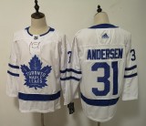 Youth Adidas Classic Toronto Maple Leafs 31 Frederik Andersen Ice Hockey Jersey White