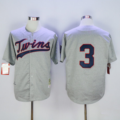 Minnesota Twins 3 Harmon Killebrew Baseball Jersey Gray Retro