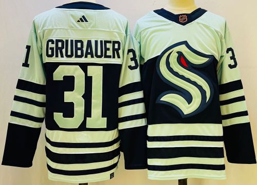 Adidas Seattle Kraken 31 Philipp Grubauer Ice Hockey Jersey