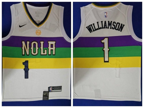 New Orleans Pelicans 1 Winning Williamson Basketball Jersey White City version