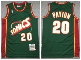 Seattle Super Sonics 20 Gary Payton Basketball Jersey Green Retro