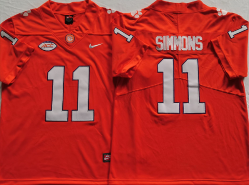 Clemson Tigers 11 Isaiah Simmons College Football Jersey orange