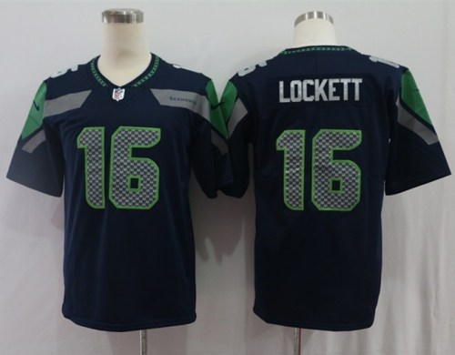 Seattle Seahawks 16 Tyler Lockett Football Jersey Legend Navy Blue