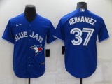 Nike Toronto Blue Jays 37 Teoscar Hernandez Baseball Jersey Blue