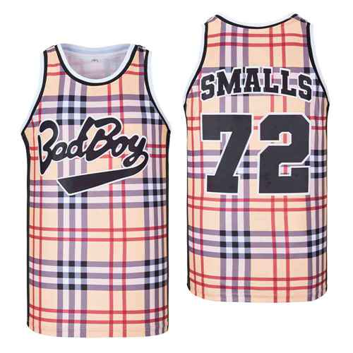 Bad Boy Movie 72 BIGGIE SMALLS BASKETBALL Jersey Plaid
