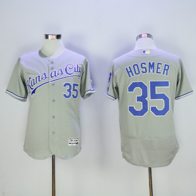 Kansas City Royals 35 Eric Hosmer Flexbase Baseball Jersey Gray