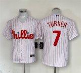 Nike Philadelphia Phillie 7 Trea Turner Baseball Jersey White