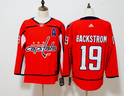 Adidas Classic Washington Capitals  19 Nicklas Backstrom Ice Hockey Jersey Red