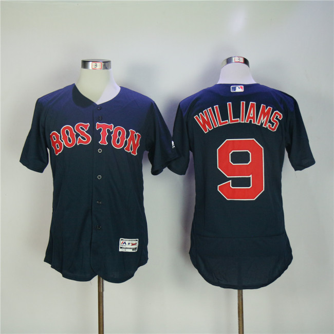 Boston Red Sox 9 Ted Williams Flexbase Baseball Jersey Navy Blue