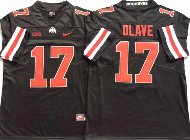 New Ohio State 17 Chris Olave Limited College Football Jersey Black