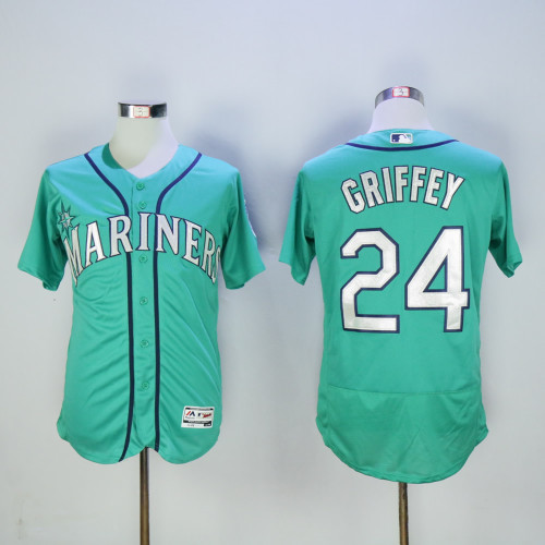 Seattle Mariners 24 Ken Griffey Flexbase Baseball Jersey Green