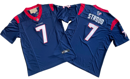 Houston Texans 7 C.J. Stroud Football Jersey Legend Navy Blue Three Dynasties