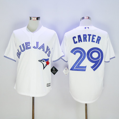 Toronto Blue Jays 29 Joe Carter Baseball Jersey White Fan version