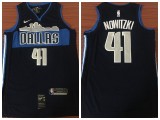 Nike Dallas Mavericks 41 Dirk Nowitzki Basketball Jersey Black Fan Edition