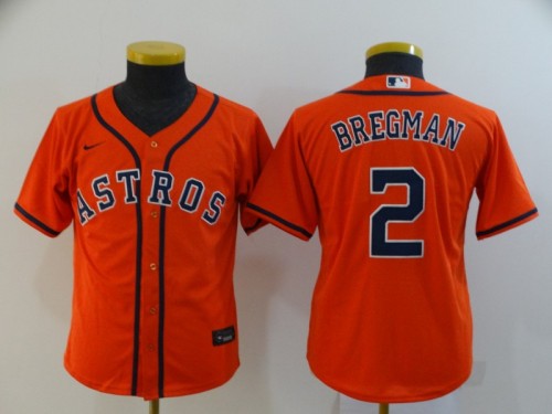 Youth Nike Houston Astros 2 Alex Bregman Baseball Jersey Orange