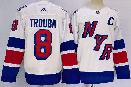 Adidas New York Rangers 8 Jacob Trouba Ice Hockey Jersey White