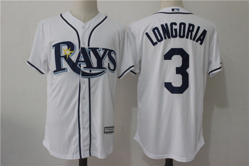 Tampa Bay Rays 3 Evan Longoria Baseball Jersey White Fans