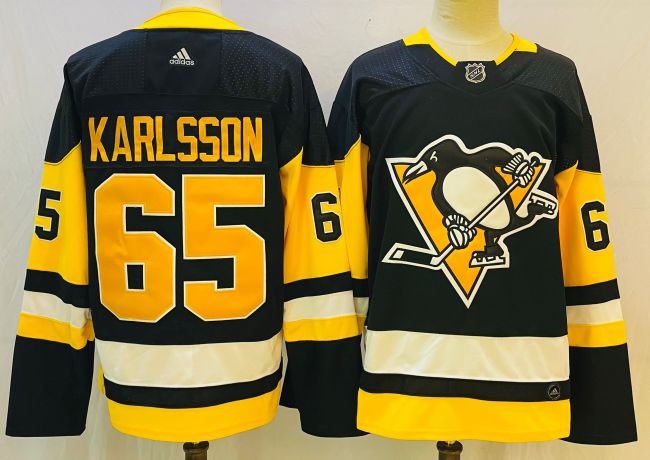 Adidas Pittsburgh Penguins 65 Erik Karlsson Ice Hockey Jersey Black