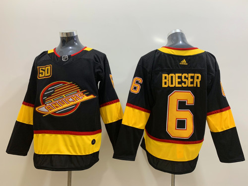 Adidas Classic Vancouver Canucks 6 Brock Boeser Ice Hockey Jersey Black