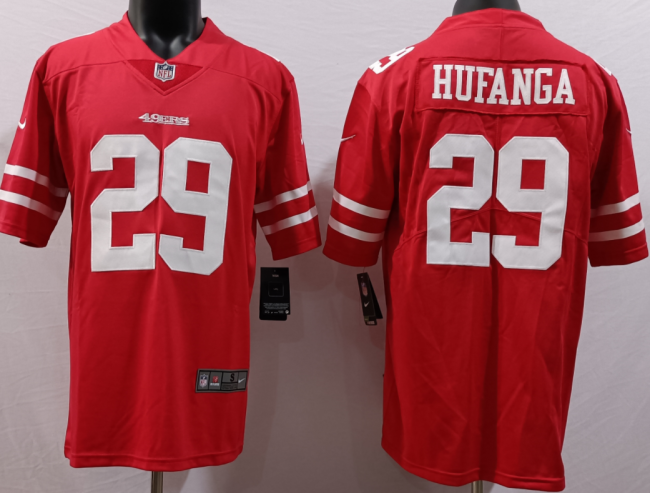 San Francisco 49ers 29 Talanoa Hufanga Football Jersey Legend Red