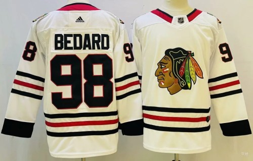 Adidas Chicago Blackhawks 98 Connor Bedard Ice Hockey Jersey White