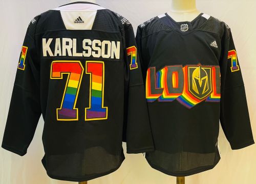 Adidas Vegas Golden Knights 71 William Karlsson Ice Hockey Jersey Black