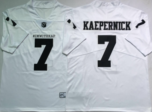 San Francisco 49ers 7 Colin Kaepernick Football Jersey Legend White