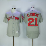 Boston Red Sox 21 Roger Clemens Flexbase Baseball Jersey Gray