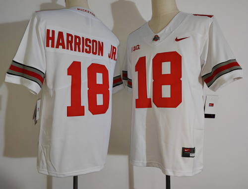 Ohio State 18 Marvin Harrison Jr. College Football Jersey Limited White