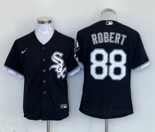 Nike Chicago White Sox 88 Luis Robert Baseball Jersey Black