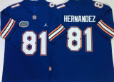 Florida Gators 81 Aaron Hernandez College Football Jersey Blue