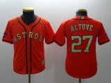 Youth Houston Astros 27 Jose AltuveBase Baseball Jersey Orange