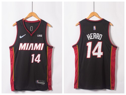 Nike Miami Heat 14 Tyler Herro Basketball Jersey Black 75th Anniversary Edition