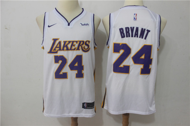 Nike Los Angeles Lakers 24 Kobe Bryant Basketball Jersey White Fan Edition