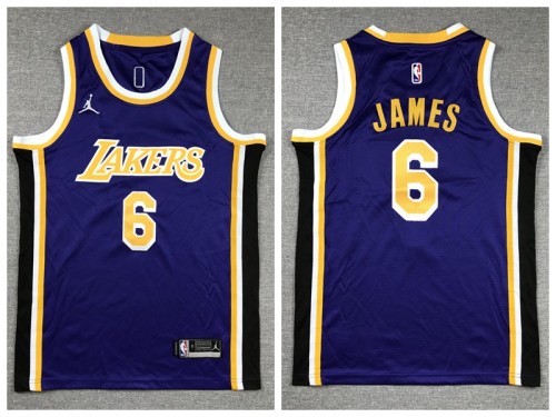 Youth Jordan Los Angeles Lakers 6 LeBron James Basketball Jersey purple