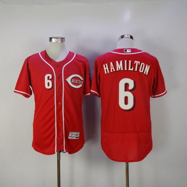 Cincinnati Reds 6 Billy Hamilton Flexbase Baseball Jersey Red