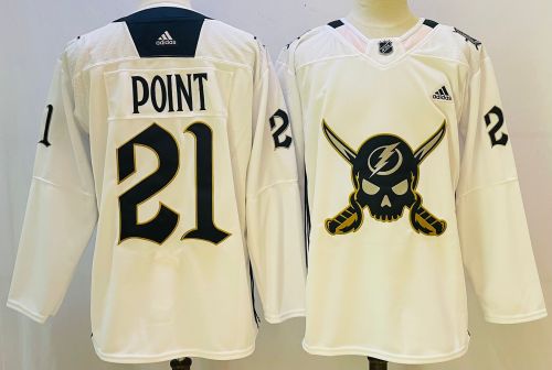 Adidas Tampa Bay Lightning 21 BRAYDEN POINT Ice Hockey Jersey White