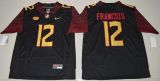 Florida State Seminoles 12 Deondre Francois College Football Jersey Black