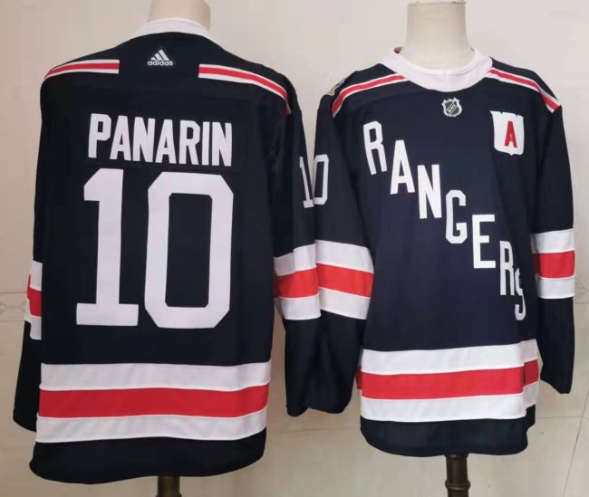 Adidas New York Rangers 10 Artemi Panarin Ice Hockey Jersey Black