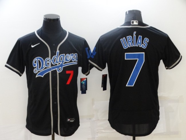 Nike Los Angeles Dodgers 7 Julio Urias Baseball Jersey Black