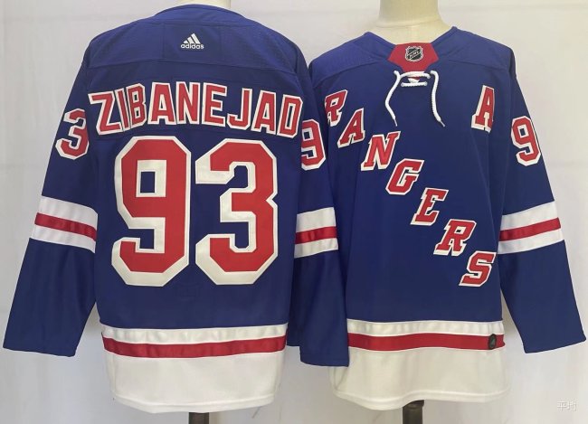 Adidas Classic New York Rangers 93 Mika Zibanejad Ice Hockey Jersey Blue