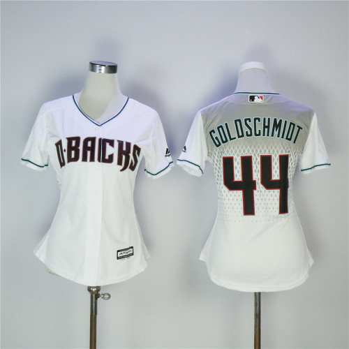 Women Arizona Diamondbacks 44 Paul Goldschmidt Baseball Jersey White