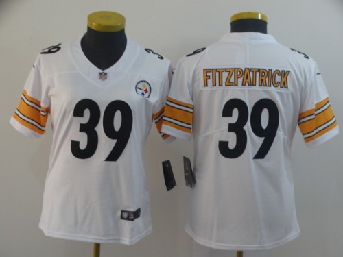 Women Pittsburgh Steelers 39 Minkah Fitzpatrick Football Jersey Legend White