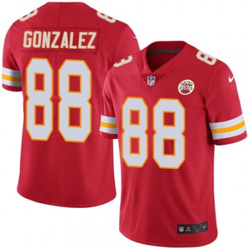 Kansas City Chiefs 88 Tony Gonzalez Football Jersey Legend Red
