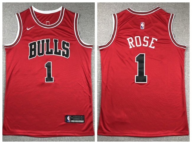 Nike Chicago Bulls 1 Derrick Rose Basketball Jersey Red