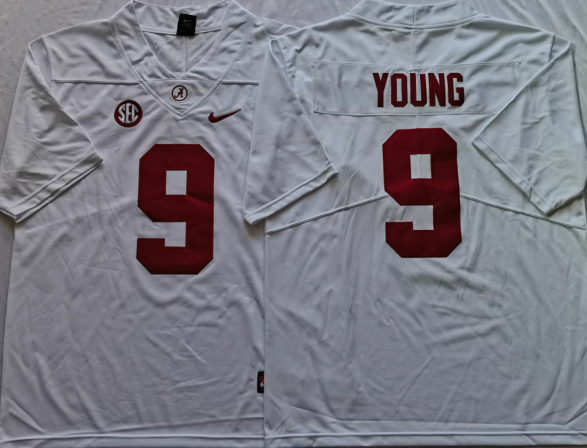 Alabama Crimson Tide 9 Bryce Young Limited College Football Jersey White