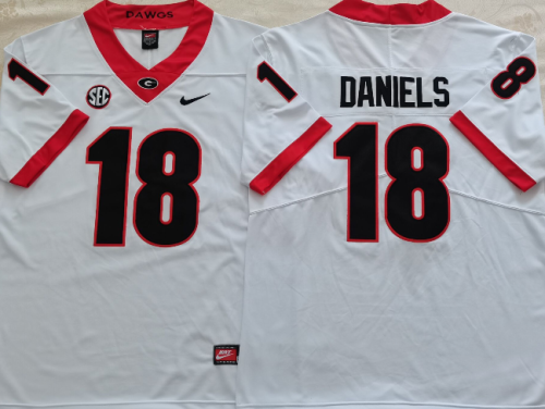 GEORGIA bulldogs 18 JT Daniels Limited College Football Jersey White