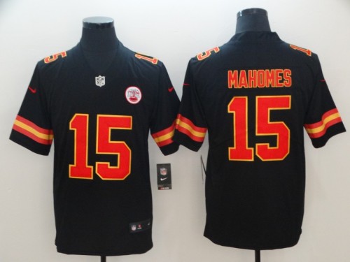 Kansas City Chiefs 15 Patrick Mahomes Football Jersey Legend Black