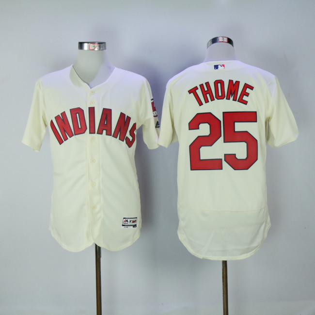 Cleveland indians 25 Jim Thome Flexbase Baseball Jersey Beige