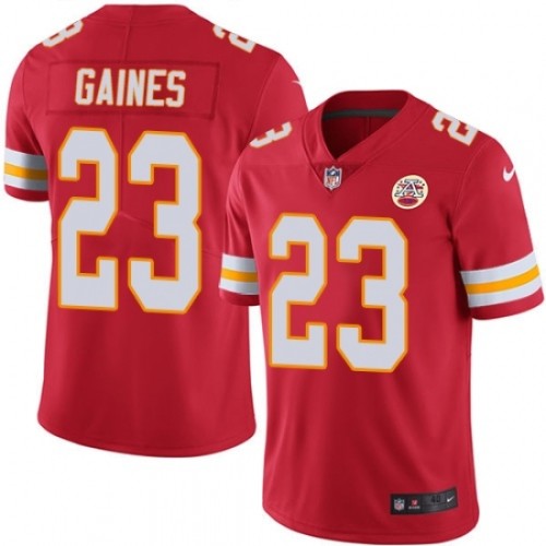 Kansas City Chiefs 23 Phillip Gaines Football Jersey Legend Red